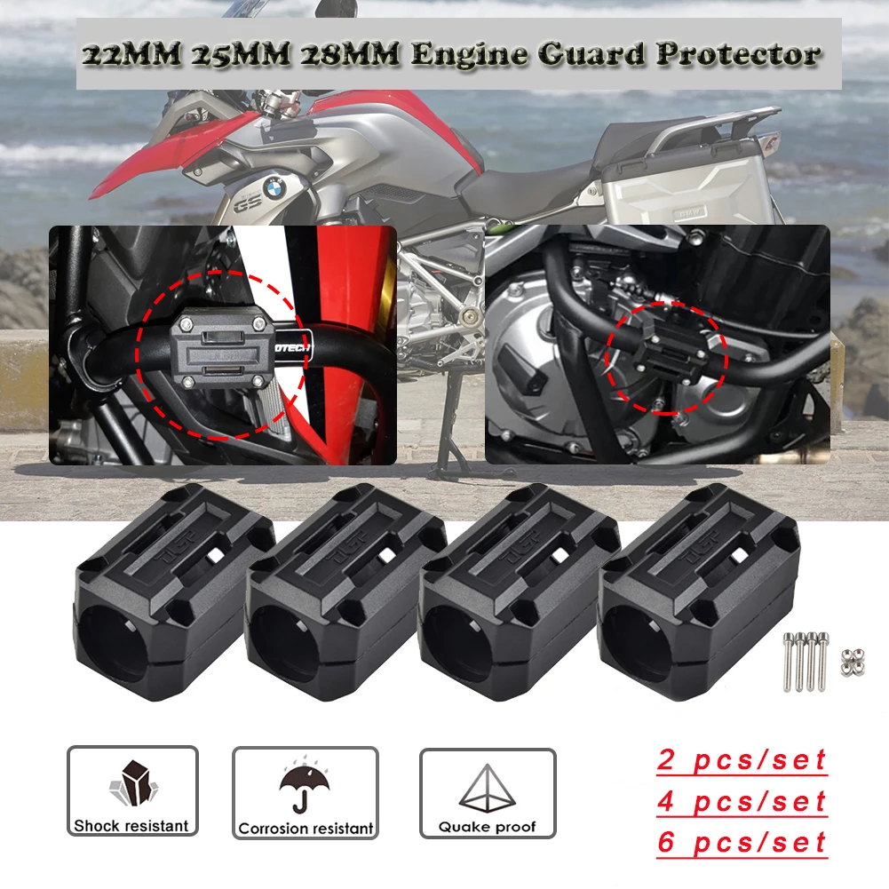 

Motorcycle 25mm Engine Guard Bumper Block Protector Crash Bar for BMW R1200GS LC ADV HONDA CRF1000L Versys 650 1290