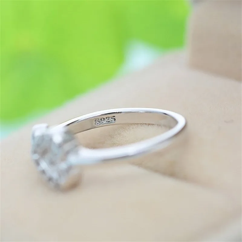 Heart opening adjustable ring tail ring new gift for girlfriend Zircon Small Earrings For Women Jewelry Gifts
