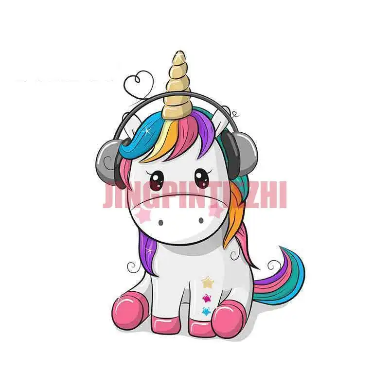 Cute Rainbow Unicorn Anime Car Sticker Decal Decor For Bicycle Motorcycle Accessories Laptop Helmet Trunk Wall