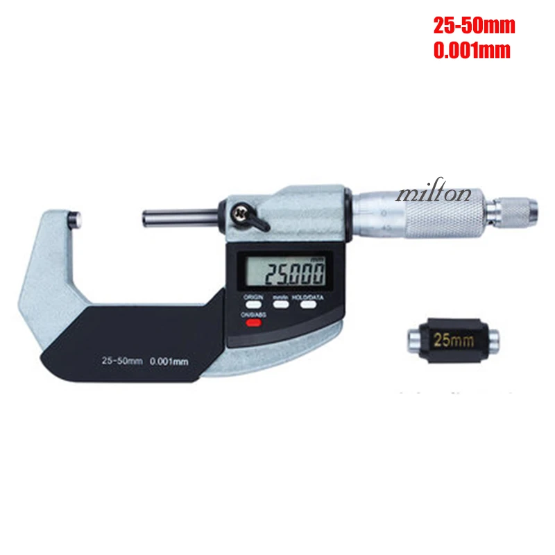 Elektronische Buiten Micrometer 0-25Mm 25-50Mm 50-75Mm 75-100Mm 0.001mm Digitale Micrometer Gauge Meter Micrometer Meetinstrumenten