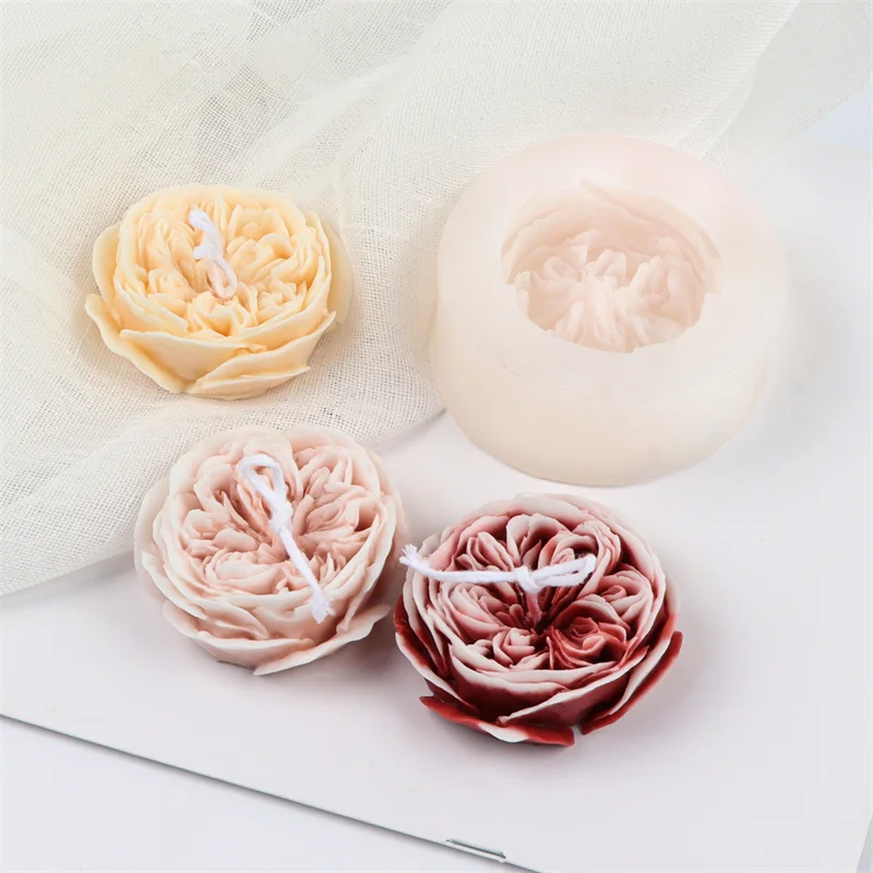 

Ornament 3d Flower Bloom Rose Silicone Resin Candle Mold Chocolate Manual Soap Pudding Mould Cake Decorating Tool