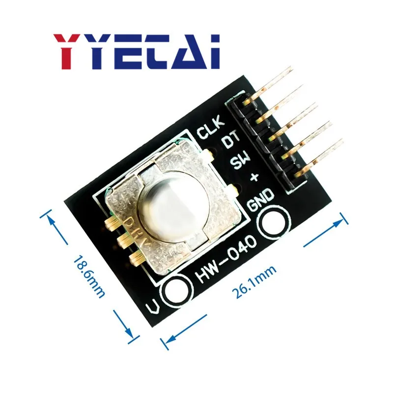 YYT 360 Degrees EC11 Rotary Encoder Module Brick Sensor Switch Development Board KY-040 With Pins