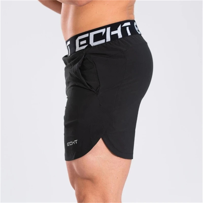 Summer Mens Gym Fitness Shorts Run Jogging Sports Loose Cool Breathable Quick Dry Bodybuilding Sportswear Male Short Pants