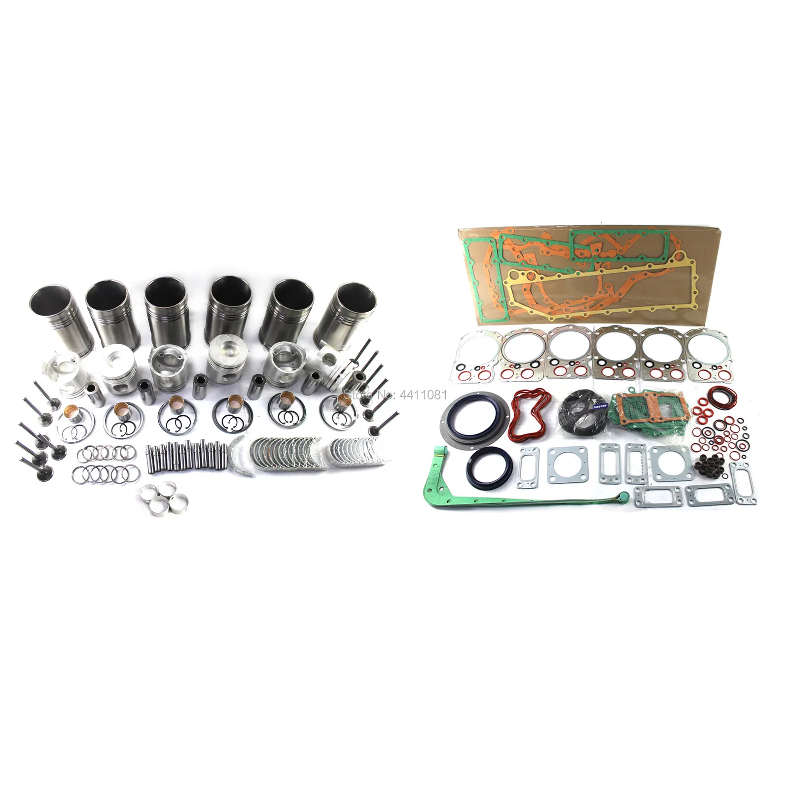 

6D24 6D24T Engine Overhaul Rebuild Kit with Valves For Kobelco SK400-3 Hyundai Excavator Kato Crane MG530 Grader and Truck