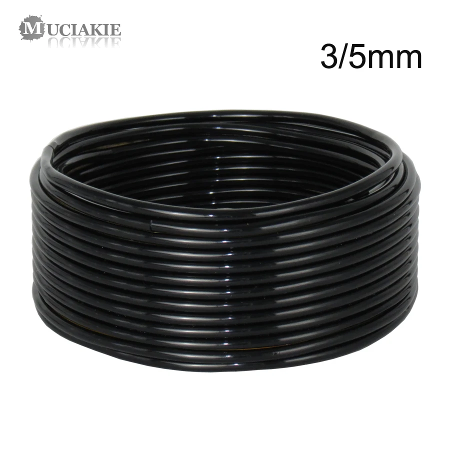 MUCIAKIE 100M 3/5MM New PVC Micro Garden Hose 1/8'' Drip Irrigation Garden Tubing Hose Plastic Watering Flowers Tubing