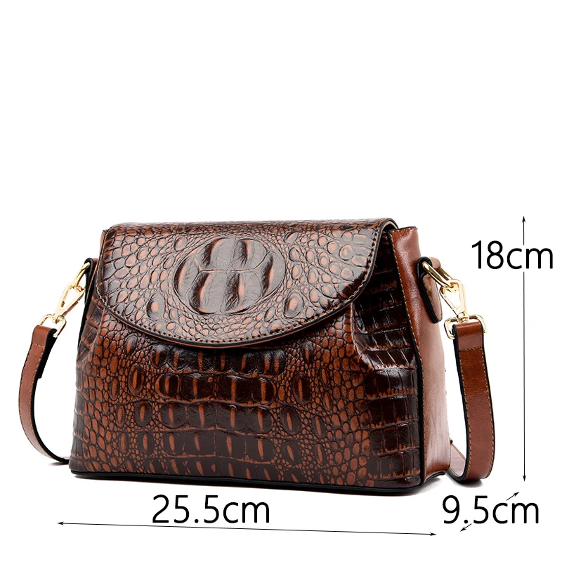 Luxury Brand Handbags For Women 2023 Sac A Main Ladies Crocodile Pattern Leather Crossbody Bags Designer New Shoulder Bag Bolsos