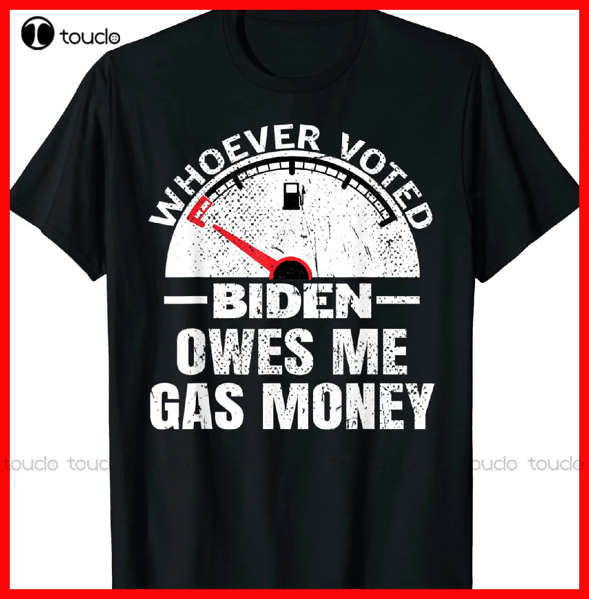 New Anti Joe Biden President Owes Republican Gas Money Funny T-Shirt Button Up Shirt Women Cotton Tee S-5Xl