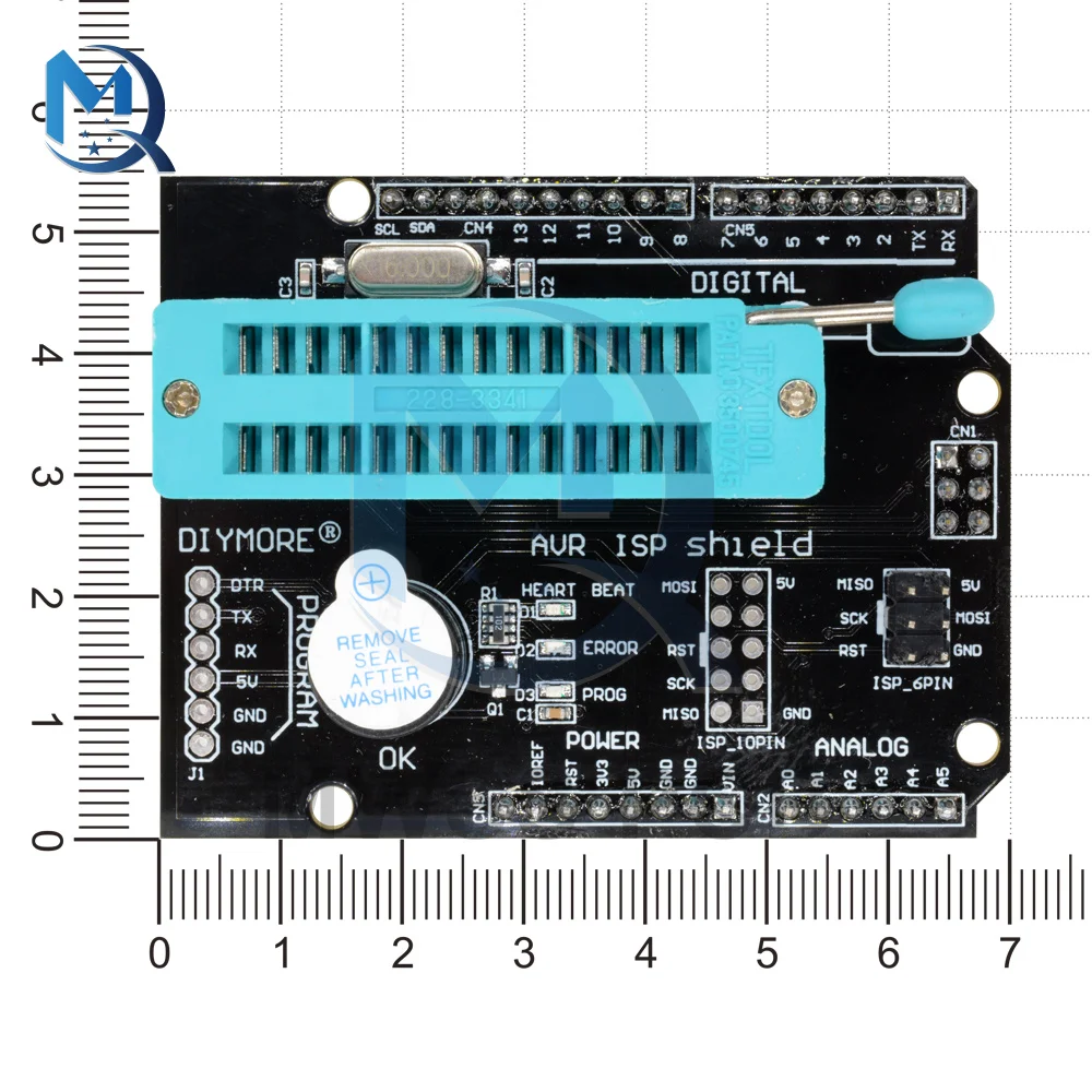 Placa de expansión programable AVR ISP, módulo de gestor de arranque de grabación de escudo, Mega2560, Atmega328P con indicador LED para Arduino R3