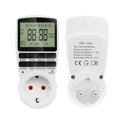 Electronic Digital Timer Switch Kitchen Timer Outlet Programmable Timing Socket EU/US/FR/UK/AU Plug Timer Switch 220V 110V