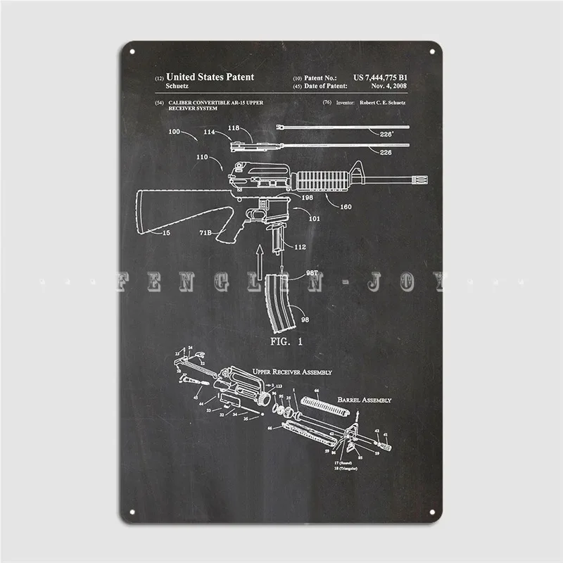 6 Ar15 Rifle Caliber Con Metal Plaque Poster Plaques Design Living Room Pub Tin Sign Posters