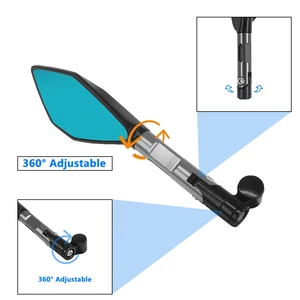 Gương chiếu hậu nhôm CNC cho xe máy, gương bên, Yamaha MT07, Honda, Ducati, Kawasaki Z750, Z900, Z800 10 Bán hàng Phía sau chính Kawasaki Z800 - №5