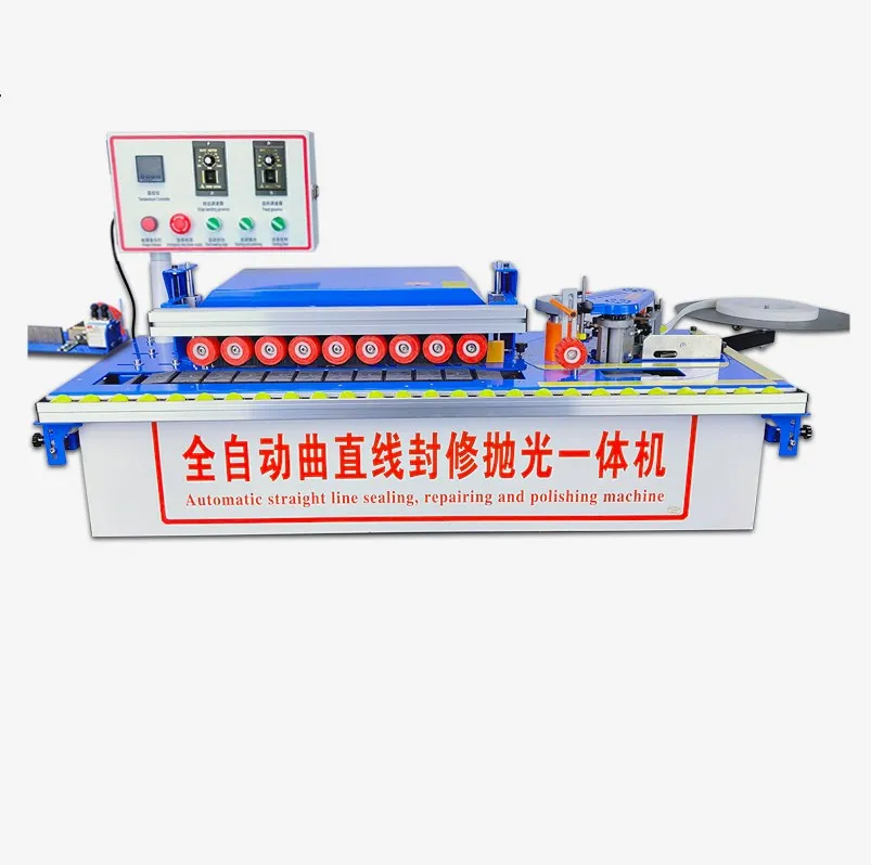 

Woodworking machinery automatic edge banding machine straight line / curve edge banding / trimming / polishing machine three in