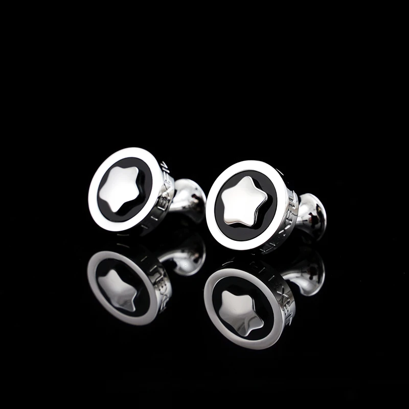 FLEXFIL Luxus-Hemdmanschettenknöpfe für Herren, Marken-Manschettenknöpfe, Gemelos, hochwertige runde Manschettenknöpfe für Hochzeiten, Schmuck – Detail 5