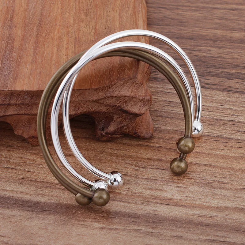 10pcs DIY Simple Bangle Bracelet Base Blanks Open Cuff Bracelet Settings For Men Women European Charms Bracelet Jewelry Gift