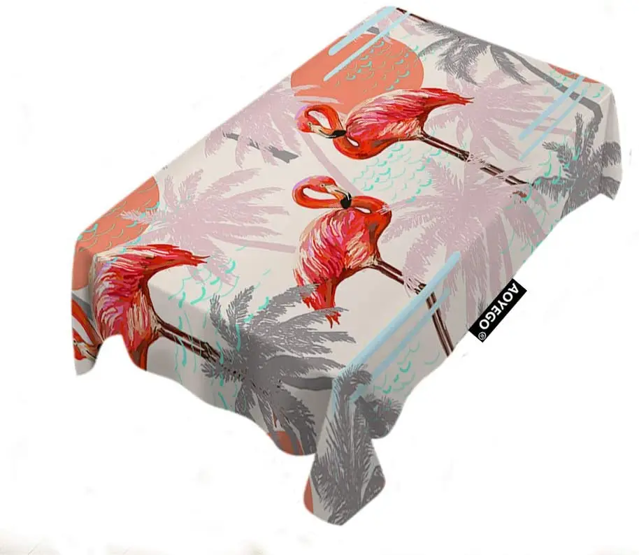 

Flamingo Tablecloths Hawaii Tropical Palm Trees Exotic Pretty Wildlife Table Cloths