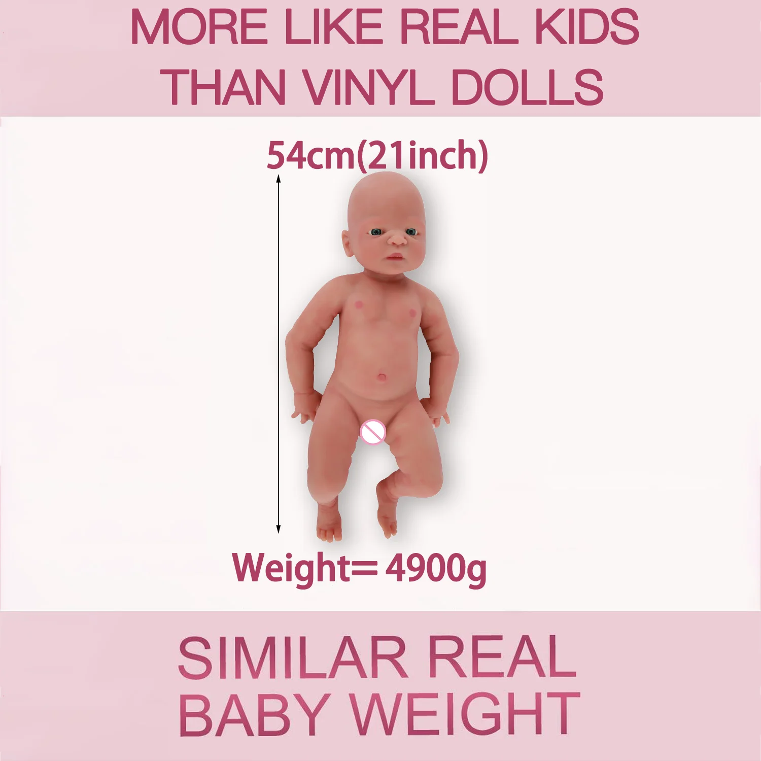 IVITA WG1511 54cm 4900g high quality Realistic Silicone Reborn Dolls Newborn Baby Infant Toddler Lifelike Skin Soft girl Toys