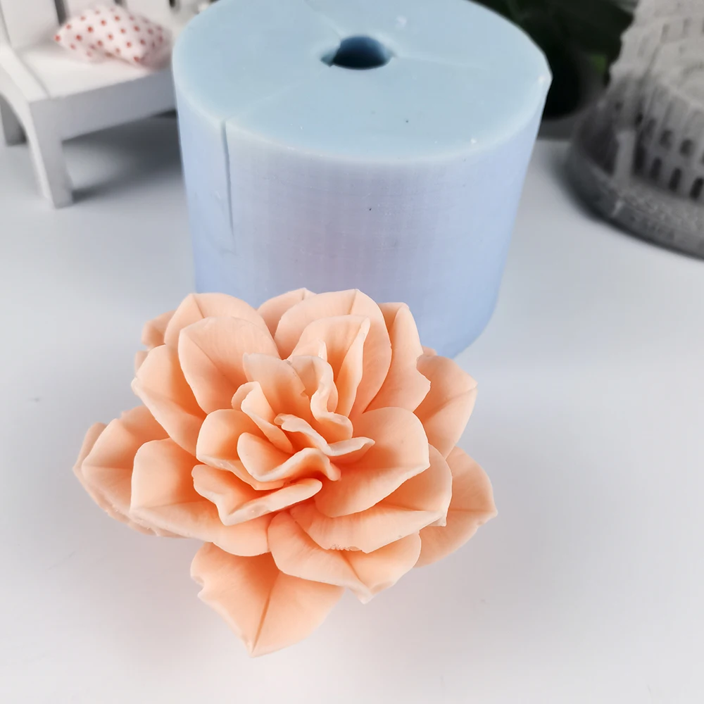 HC0290 PRZY Flowers Molds Silicone Rose Flower Soap Mold Decoration Plant Molds Candle Moulds Bouquet Making Mould