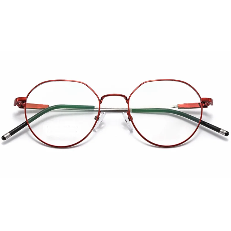 Fashion Vintage Unisex Round Metal Frame Glasses Large Size Spectacle Frame Optical Spectacle 0 -0.5 -0.75 -1.0 To -6.0