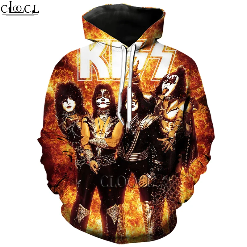 

HX Newest Rock Singer KISS Band Hoodie Men Women Sweatshirts Hoody 3D Print Fashion Harajuku Casual Tracksuit Drop Shipping