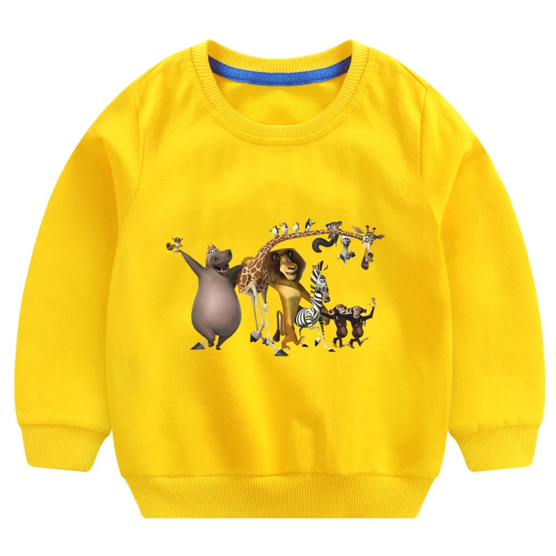 

toddler girl sweatshirt cartoon animal lion children Hoodies cool boy Autumn baby little boys clothes cute long sleeves children