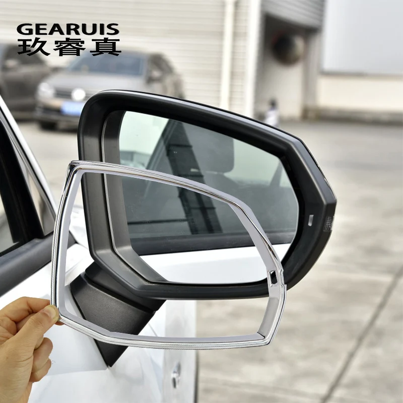 Car styling for Audi Q2 Q2L Q3 rearview mirror frame door mirror Rain eyebrow decoration covers Stickers trim Auto accessories