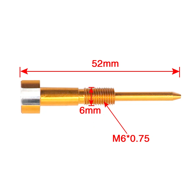 Alconstar- CNC Easy Adjust Air Fuel Mixture Screw Set Fit PWK Keihin Carb 21 24 26 28 30 32 34mm Motorcycle Dit Pit Bike ATV