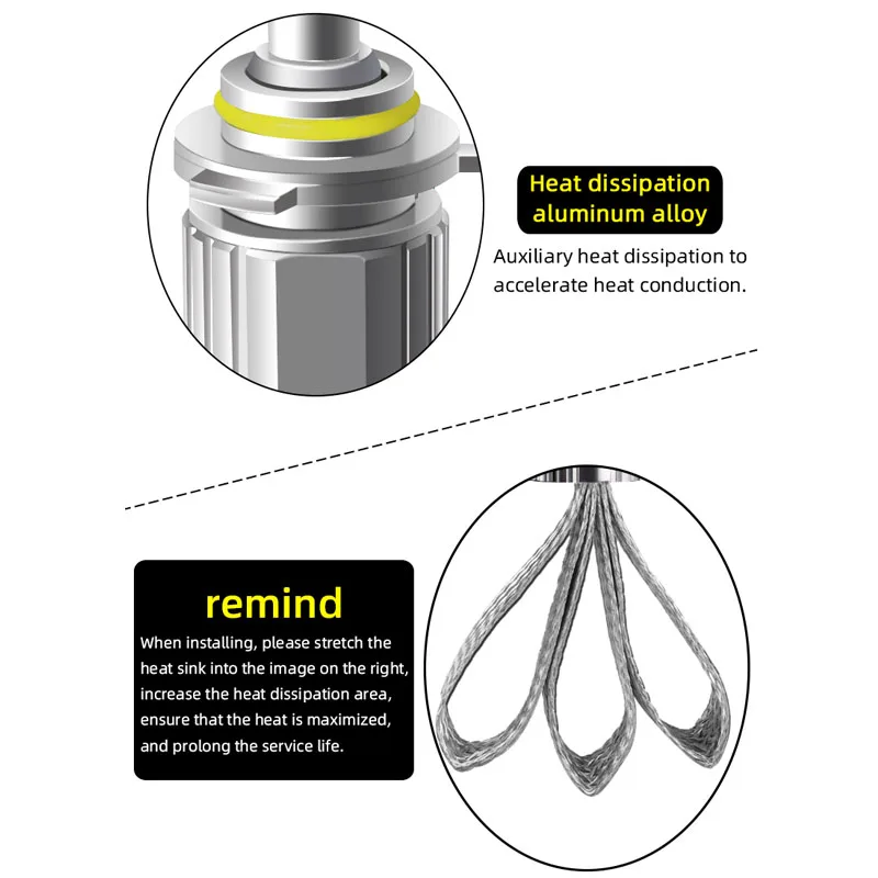 Xhp50 Car Lights H4 LED H7 12000LM H1 H3 H8 H11 LED Atuo Lamp For Car Headlight Bulb HB3 HB4 9005 9006 LED Bulbs 55W 12V Canbus