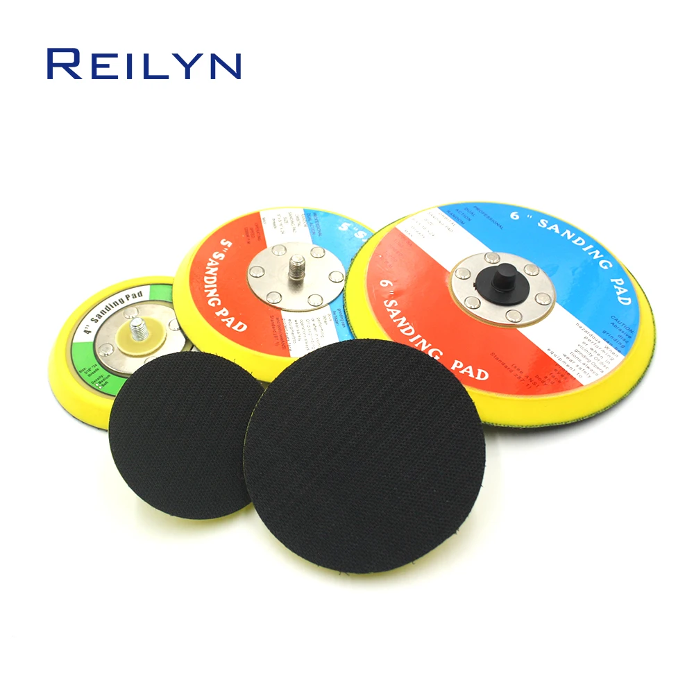 1-6inch Backing Pad M6/M8 Sandpaper Polishing Back Disc Hook-loop Polishing Sanding Back Plate for Pneumatic Polisher