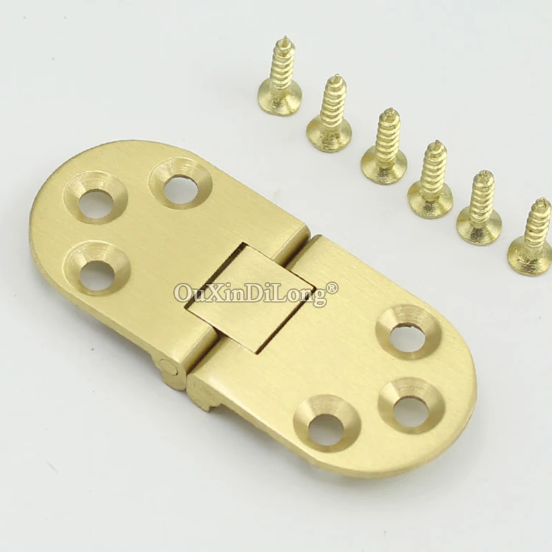 

Brand New 12PCS Pure Brass Butler Tray Flip Hinges Round Edge Folding Flap Hinges Hidden Folding Table Parts w Screws