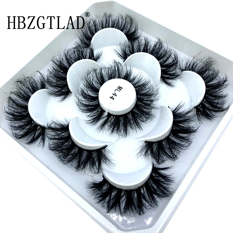 HBZGTLAD 5 pairs natural false eyelashes fake lashes long makeup 3d mink lashes eyelash extension mink eyelashes for beauty