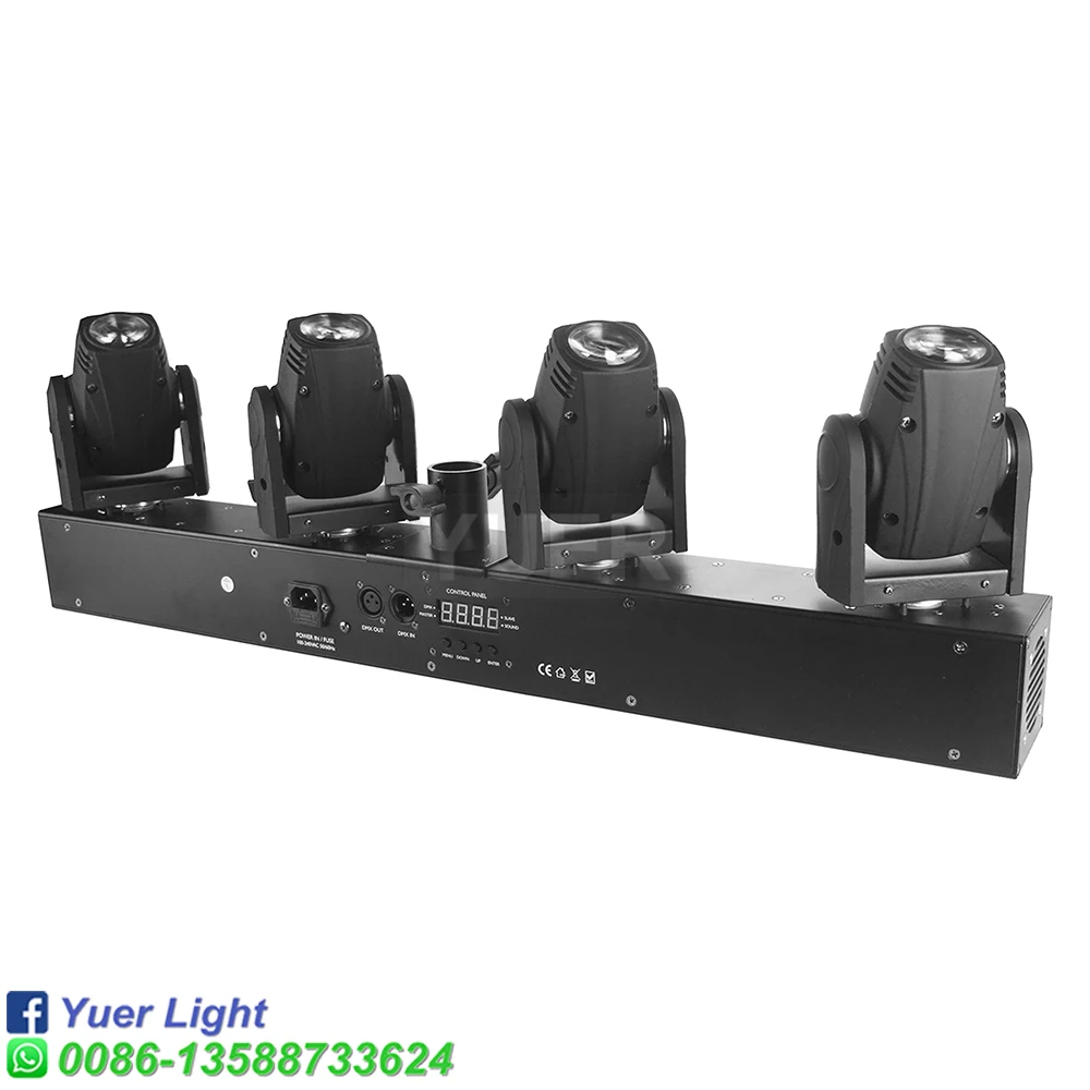 Imagem -04 - Led Cabeça Cree 4x10w Rgbw 4in1 Mini Movendo a Cabeça Luz 12 14 27ch dj Discoteca Casamento Palco Barra Discoteca Dmx Controle de Voz 2023