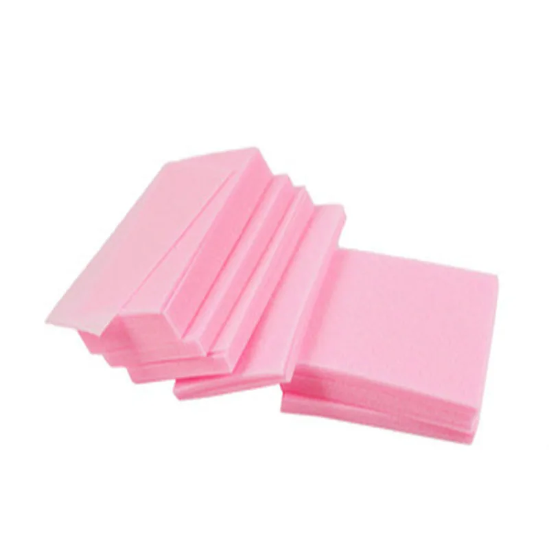 100 Pcs-Pluizende Doekjes Nagellak Remover Wraps Cutton Pads Manicure Pedicure Gel Nagellak Remover