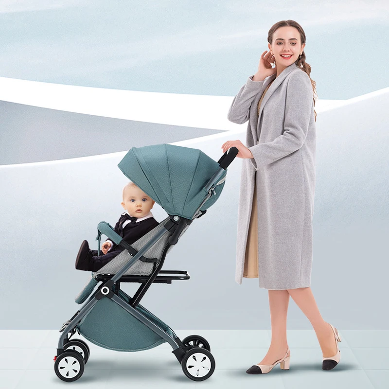 

Portable Baby Stroller Lightweight Baby Pram Newborn Travel Baby Carriage Multifunctional Sitting and Lying Stroller for 0-3 Y