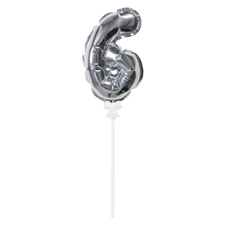 14cm Birthday Mini Number Balloon with Aluminum Coating  Party Accessories Gold Silver S00588