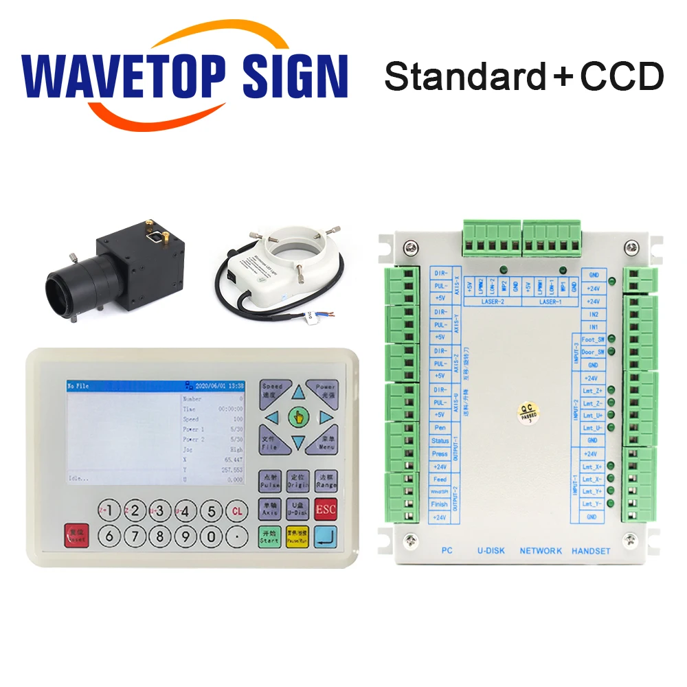 WaveTopSign WT-B2 CCD Co2 Laser Controller System for Double-head Asynchronous Laser Engraving Cutting Machine