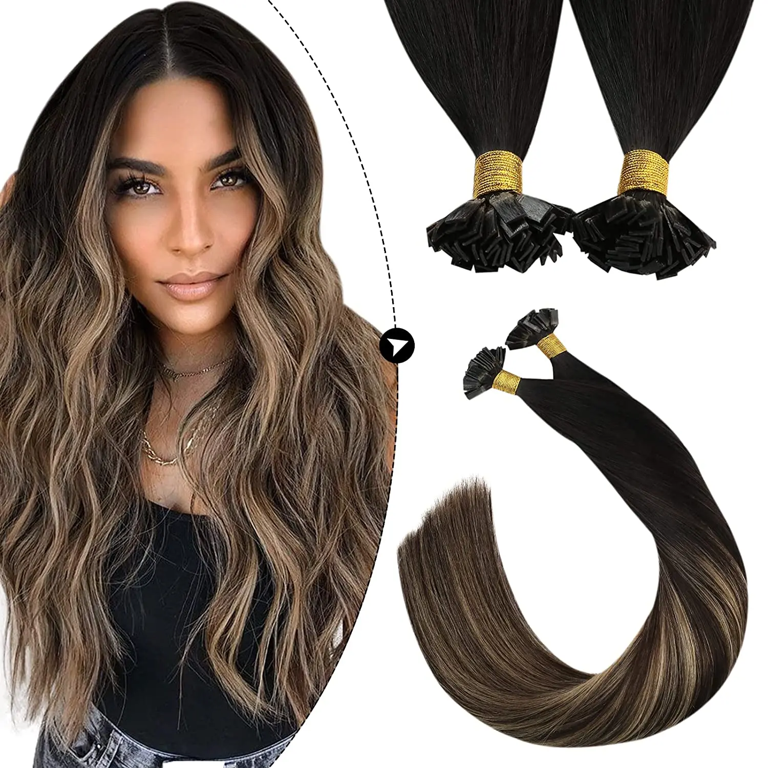 Ugeat Flat Tip Hair Extensions 14-24