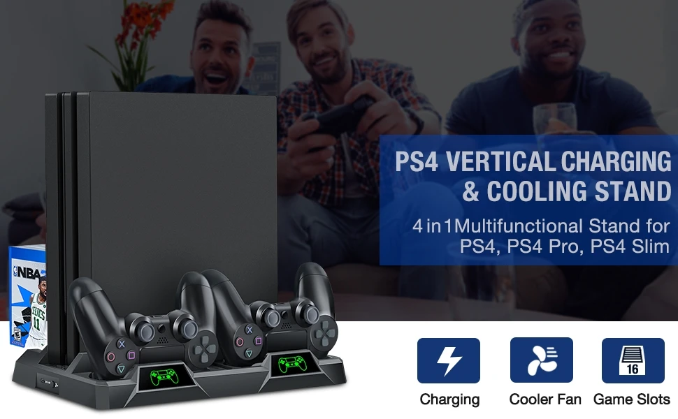 PS4 Supporto PlayStation 4 Verticale Con Ventola - Stazione Di Ricarica - Foto 13