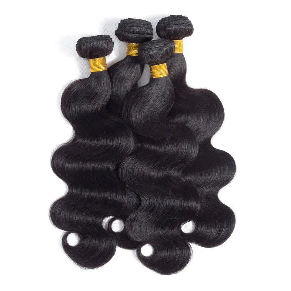 Tissage en lot brésilien naturel Remy Body wave, Extensions de cheveux humains, 22 24 26 pouces, lots de 1/3/4