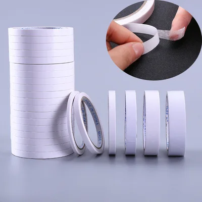 Office supplies strong sticky ultra-thin double-sided tape 0.5cm transparent white double-sided tape 12 m