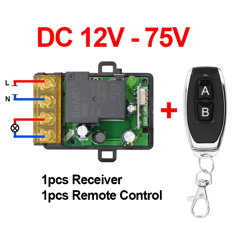 DC 12V 24V bezprzewodowy pilot zdalnego przełącznik kontrolera AC 220V 110V MAX 30A uniwersalne moduł przekaźnika odbiorczego szerokie napięcie