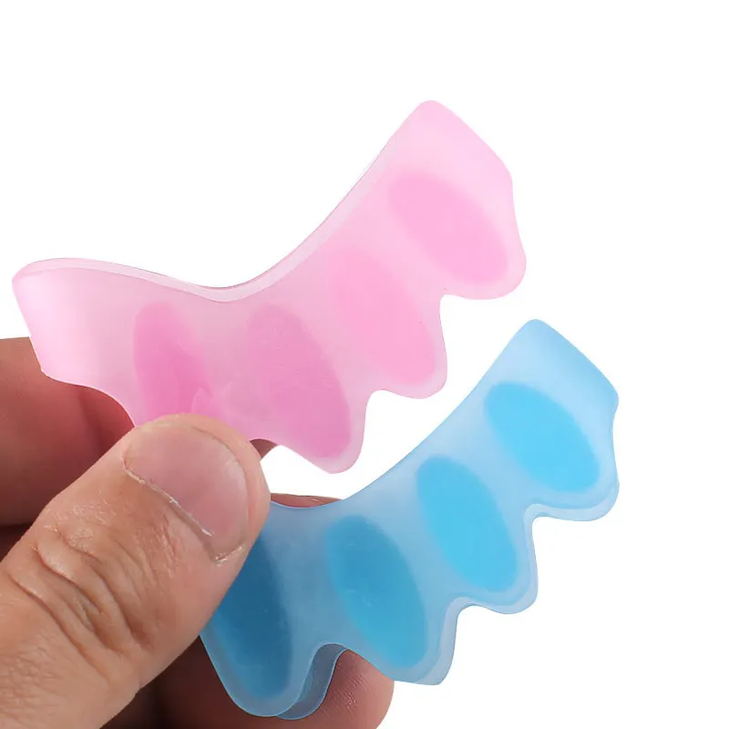 2Pcs=1Pair Finger Spacer Toe Separator Straightener Soft Gel Children Valgus Bunion Corrector Foot Orthotics Adjuster Care Tools