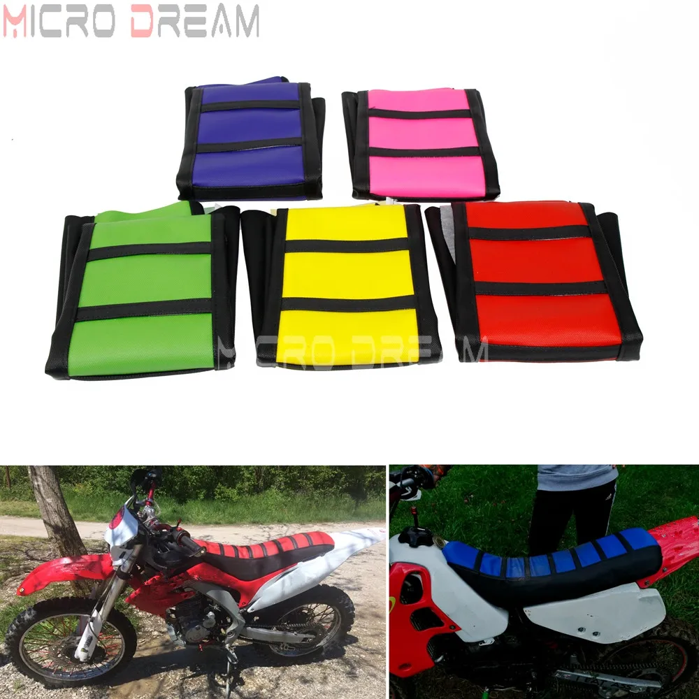 Motorcycle Off Road Rubber Sunproof Gripper Soft Seat Cover Motocross Durable Protection For Yamaha Honda Kawasaki Suzuki ATV