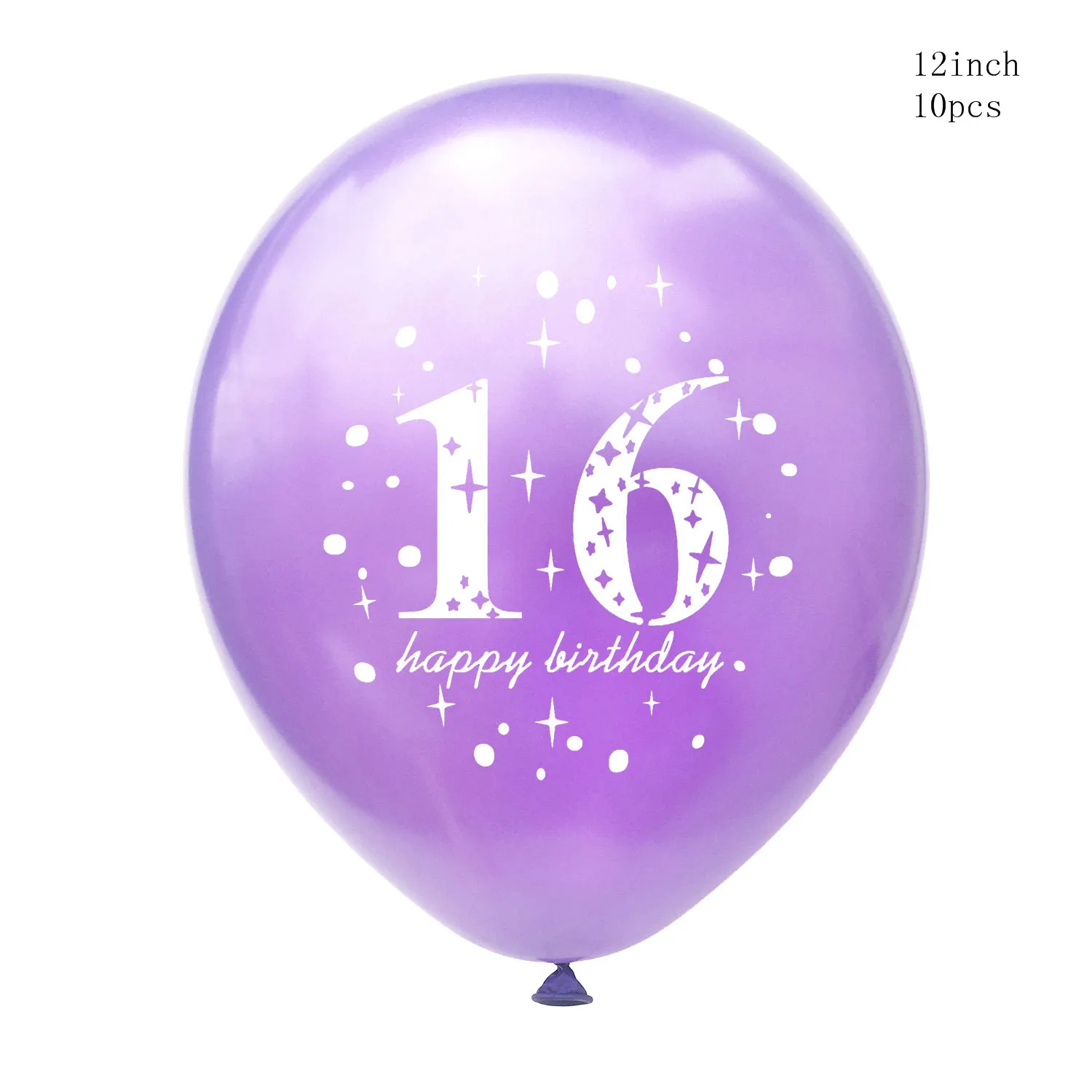 10Pcs Sweet 16 Princess Birthday Balloon 16th Birthday Party Decoration Supplies Favor Gifts Happy Birthday Decoration