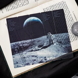 5PCS/Set Roaming the Universe Frosted PVC Bookmarks Card Moon Stars Clouds Sky Ins Style Book Page Marker Gifts For Friends