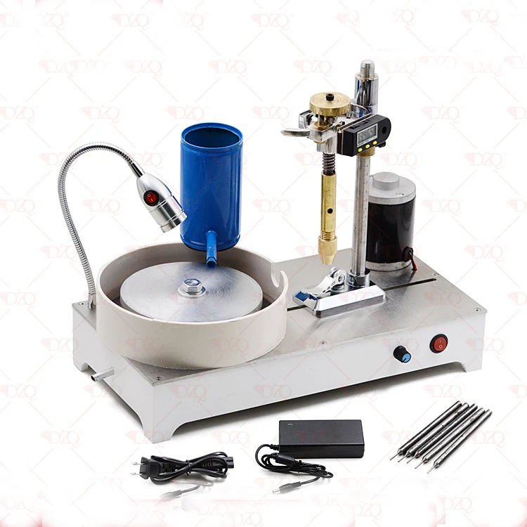 Stainless Steel Lapidary Machine 0-1800Rpm Faceted Gemstone Polishing Machine Jade Processing Equipment