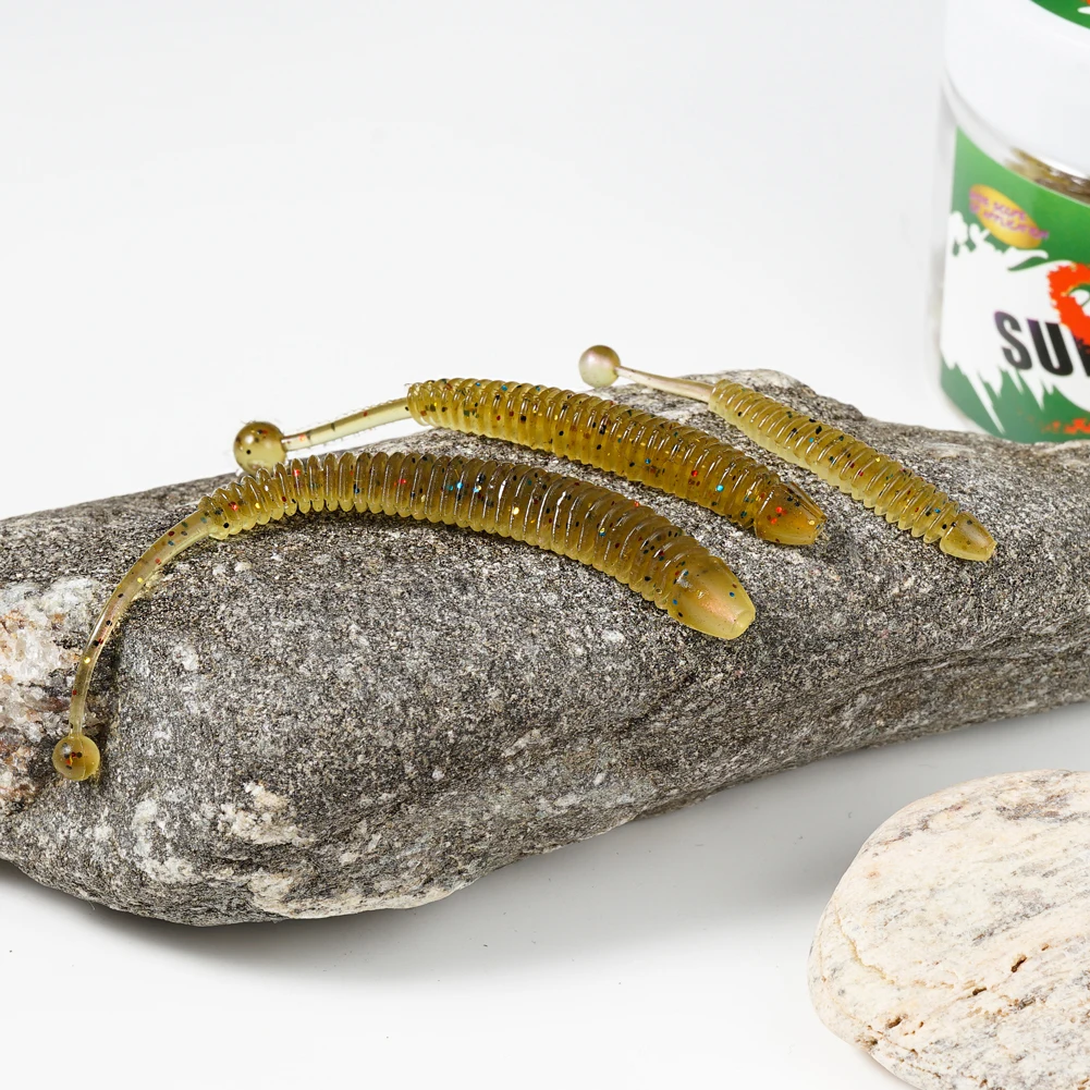 SUNMILE Fishing Lure Fish/ Shrimp Smell Soft Worm 20pcs 5cm 6cm 8cm Rock Lure Wobblers Soft Lure Leurre Souple Carp Pesca Peche