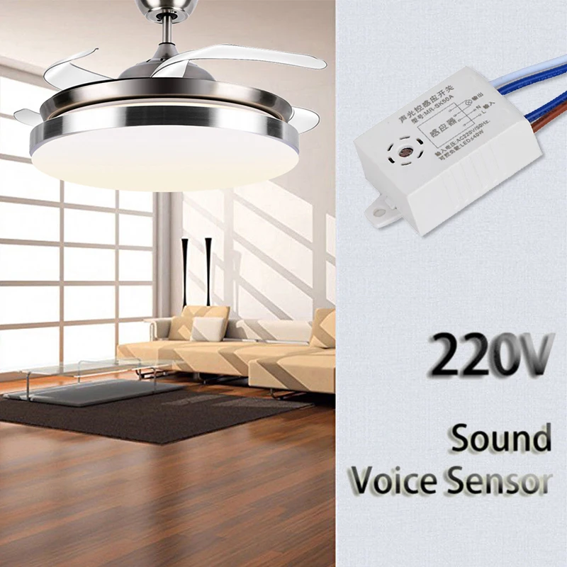 220V Smart Sound Voice Sensor Module Auto ON/OFF Light Switch Module Smart Home For Warehouse Stair NOT Tuya Smart Switch