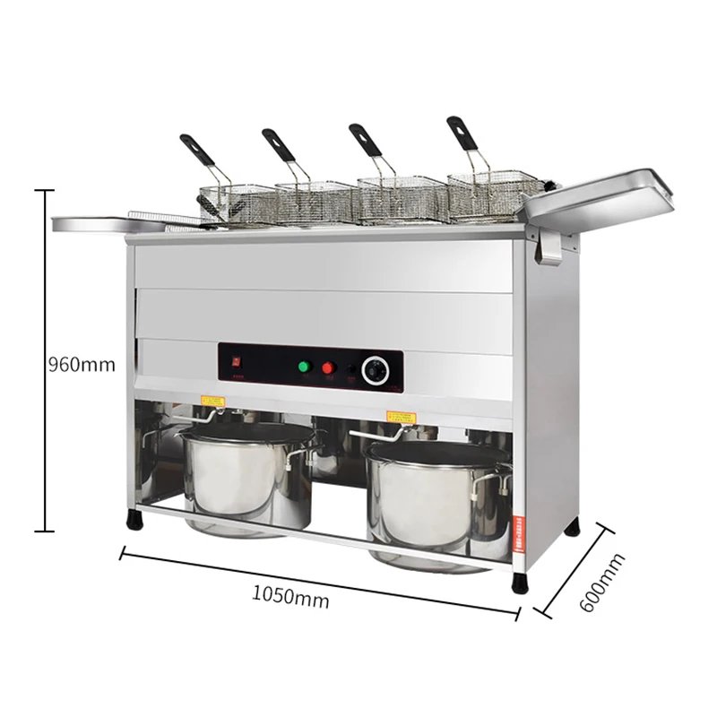 90L electric fryer commercial heating tube vertical fryer fried chicken chain store flip electric fryer