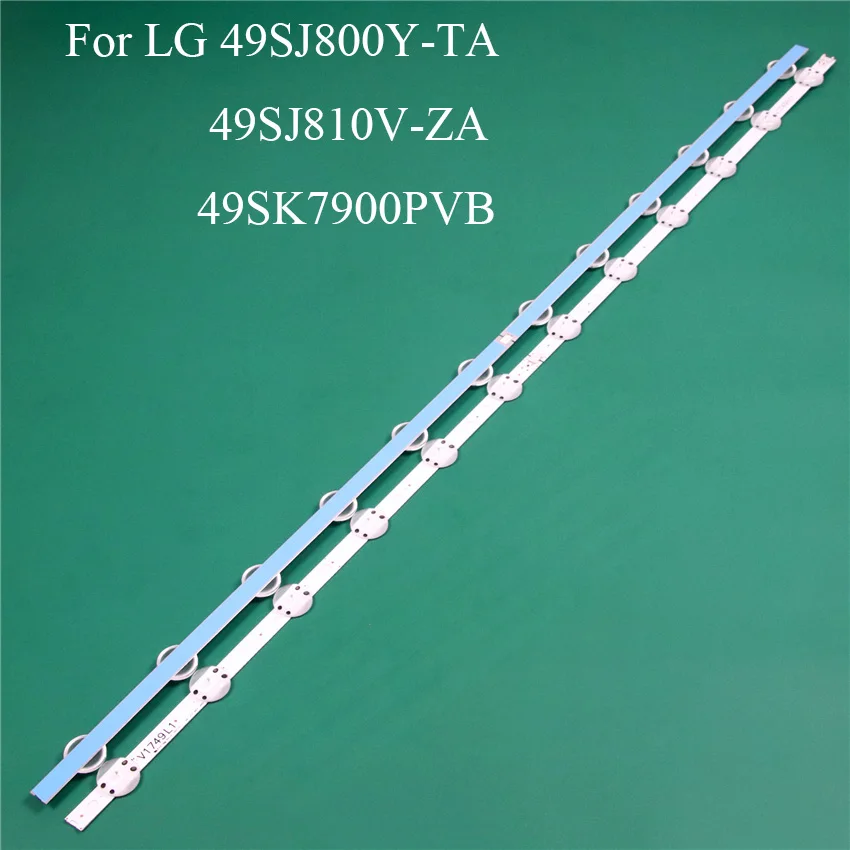 LED TV Illumination Part Replacement For LG 49SJ800Y-TA 49SJ810V-ZA 49SK7900PVB LED Bar Backlight Strip Line Ruler V1749L1 2862A