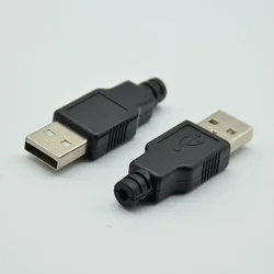 10pcs/5pcs IMC New Type A Male USB 4 Pin Plug Socket Connector With Black Plastic Cover diy